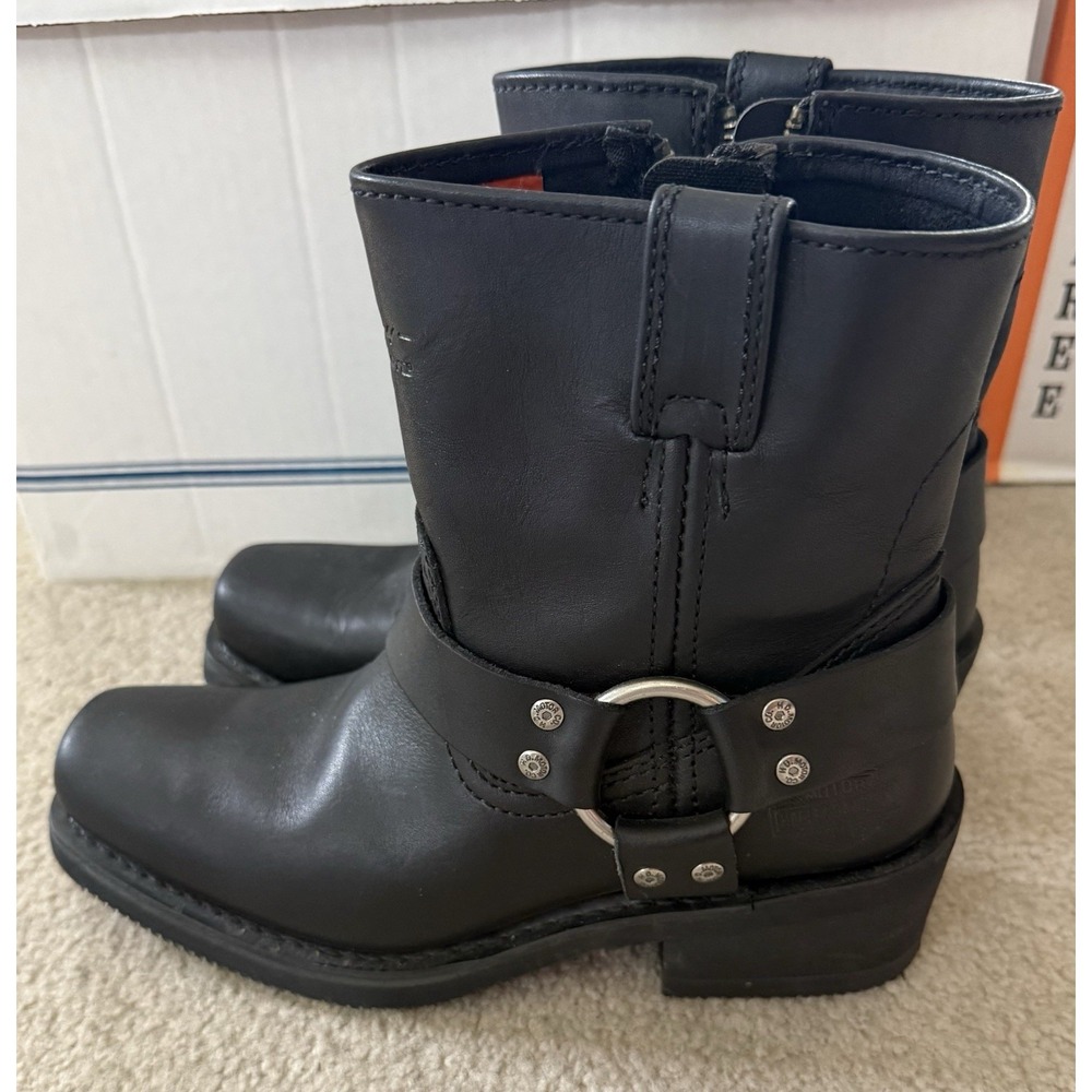Harley Davidson El Paso 84422 Biker Harness O Ring Leather Boots ~ Women's 7 EXC